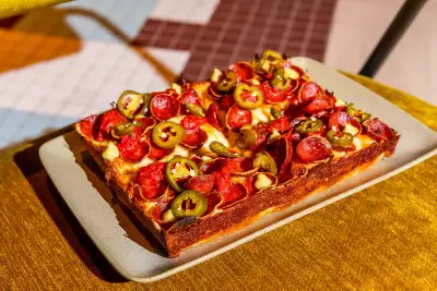 Proper Pepperoni Detroit-style pizza at The Joneses restaurant in Toronto
