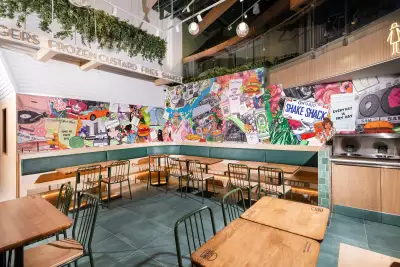 Shake Shack Toronto | Wall art inside Shake Shack Toronto
