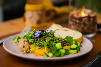 Indigenous food experiences in Canada | A dish at a Han Wi Moon Dinner in Saskatoon, Saskatchewan
