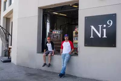 Toronto distilleries and alcohol stores | Chris Jacks of Nickel 9 Distillery standing outside