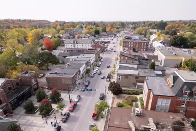 Prince Edward County | An overhead view of Picton in Prince Edward County