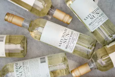 Bottles of Saturday Sun Brilliant White Harvest VQA
