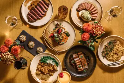 A spread of dishes at Ultra Toronto