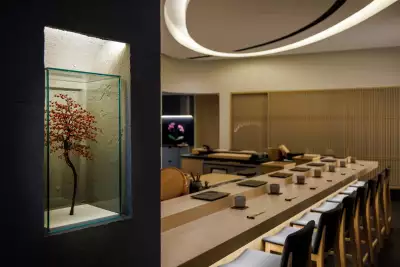 Best restaurants Toronto | The dining space with the main counter at Sushi Yugen omakase in Toronto