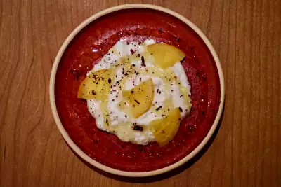 Mouhallabieh at Louf Palestinian restaurant in Toronto
