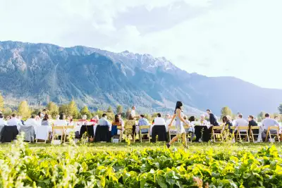 Outdoor dining experiences in Canada | People at the Araxi Longtable Dinner in Pemberton, B.C.