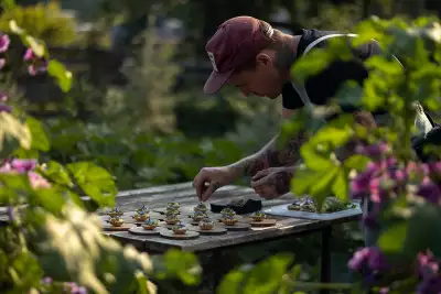 Outdoor dining experiences in Canada | Making canap&eacute;s at Down Home in Grey County, Ontario