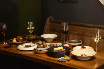 Outdoor dining experiences in Canada | A spread of dishes at Down Home in Grey County, Ontario