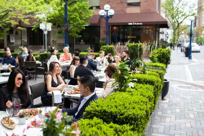 TIFF celebrity hotspots | The outside patio at One Restaurant inside Yorkville&rsquo;s Hazelton Hotel
