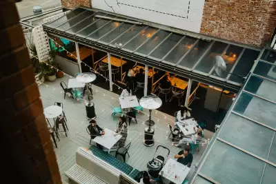 Best patios in Toronto | An overhead view of The Drake Skyard