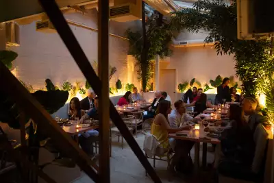 Best patios in Toronto | The patio at Bar Reyna in the evening