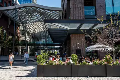 The best patios: A view of La Plume's patio from across the street