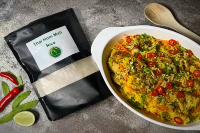 Thai Hom Mali rice | Pulled Chicken Thai Coconut Rice