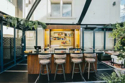 Best patios in Toronto | A view of the bar at Luna by DaNico, a 30-seat, all-season patio next door to the Michelin-starred spot