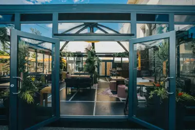 Best patios in Toronto | A view from the outside looking into Luna by DaNico, a 30-seat, all-season patio next door to the Michelin-starred spot