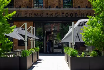 Best patios in Toronto | The patio at Waterworks Food Hall