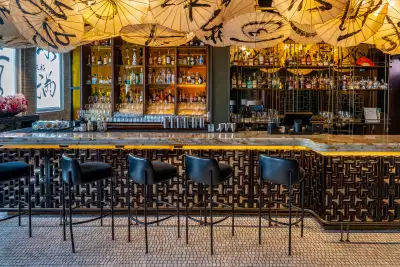 The bar inside Honey Chinese