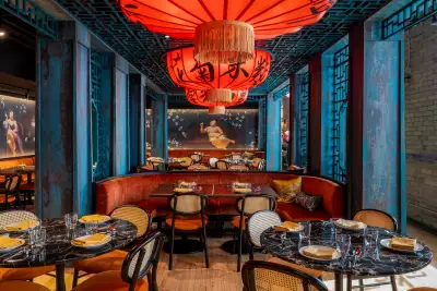 The dining room inside Honey Chinese