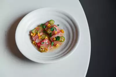 Sara Restaurant Toronto | Chutoro Sashimi is one of the dishes on The Journey, a seven-course tasting menu at Sara