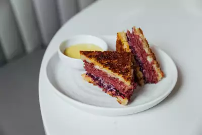 Sara Restaurant Toronto | The Wagyu Reuben is one of the dishes on The Journey, a seven-course tasting menu at Sara
