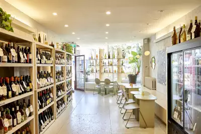 Inside the Grape Witched bottleshop and wine bar on Dundas West