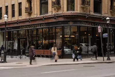 Best caf&eacute;s and coffee shops in Toronto | Outside Dineen on Yonge Street