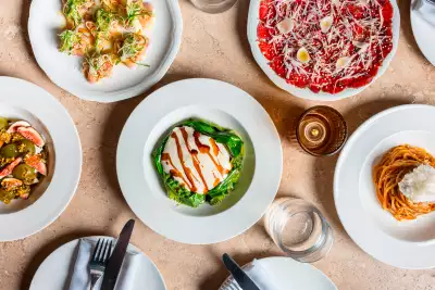 A spread of dishes at Liliana restaurant in Toronto