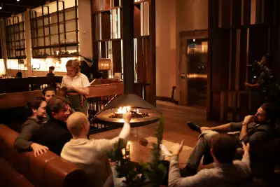 Bridgette Bar fireplace