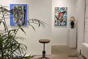 Restaurants with art | Cry Baby is a gallery in the front