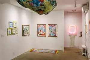Restaurants with art | Art lines the walls at Cry Baby Gallery