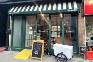 Outside Russell's Butcher & Deli Outside Russell's Butcher & Deli