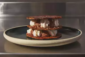 Alder restaurant review: Dark chocolate mille-feuille at Alder