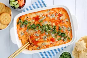 Finger food appetizers | Buffalo Chicken Blue Cheese Dip recipe