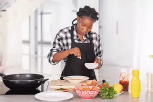 Is salt bad for you? | A cook sprinkles salt Is salt bad for you? | A cook sprinkles salt