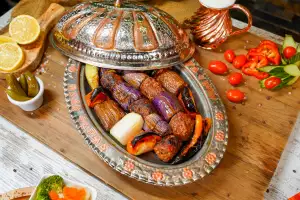 Turkish restaurants in Toronto | Eggplant and meat kebab at Mama Fatma