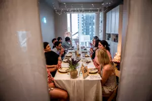 Supper clubs in Toronto | Diners at Oui Aïa Supper clubs in Toronto | Diners at Oui Aïa