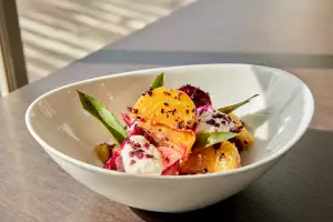 Beet salad at Lighthouse45 restaurant at Rawley Resort Marina & Spa, Port Severn Beet salad at Lighthouse45 restaurant at Rawley Resort Marina & Spa, Port Severn