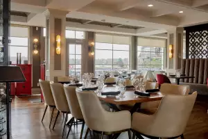 Inside Lighthouse45 restaurant at Rawley Resort Marina & Spa, Port Severn Inside Lighthouse45 restaurant at Rawley Resort Marina & Spa, Port Severn