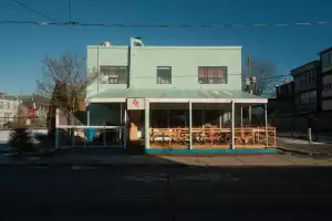 Filipino restaurants Toronto | The sea foam green exterior of BB’s