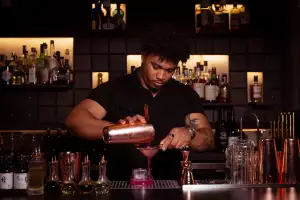 Baijiu in Toronto | Bitter Melon’s Daniel Desir making a cocktail Baijiu in Toronto | Bitter Melon’s Daniel Desir making a cocktail