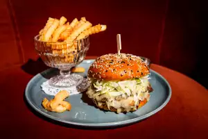 All Dressed Smash Burger at The Joneses restaurant in Toronto All Dressed Smash Burger at The Joneses restaurant in Toronto