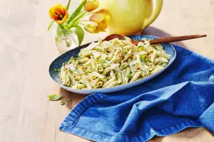 Pasta salad made with Hellmann's Real Mayonnaise Pasta salad made with Hellmann's Real Mayonnaise
