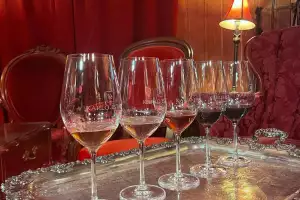 Ontario Wine Awards | A lineup of wine at Karlo Cellars