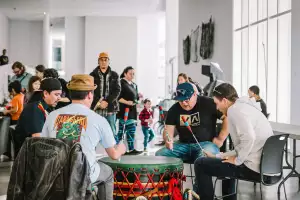 Indigenous food experiences in Canada | A drum circle at A Taste of the Atlantic