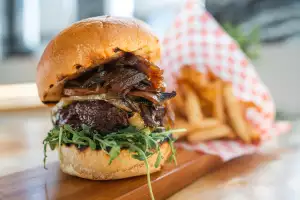 Durham Region day trips | A burger from Berry Hill Food Co. in Oshawa