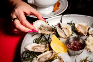 New restaurants Toronto | A close-up of oysters at Biff's Bistro