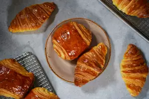 Croissants made with butter Croissants made with butter