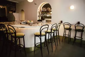 The bar at Henry's Restaurant and wine bar