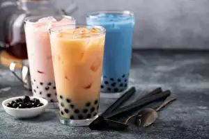 A lineup of bubble tea