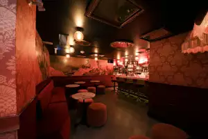 Toronto speakeasies | Seating inside Sous Sol under Maison Selby